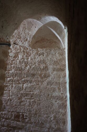 Detalle de la bóveda de un ángulo de la rampa interior del alminar mayor del ribat de Tit