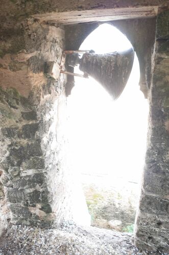 Hueco de entrada al espacio interior del cuerpo alto del alminar mayor del ribat de Tit desde el interior