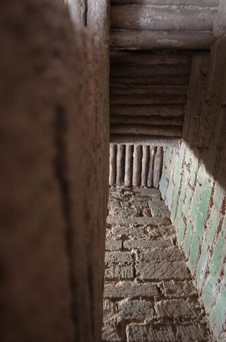 Detalle del sistema de cubrición de la escalera del alminar menor del ribat de Tit en su tercer tramo