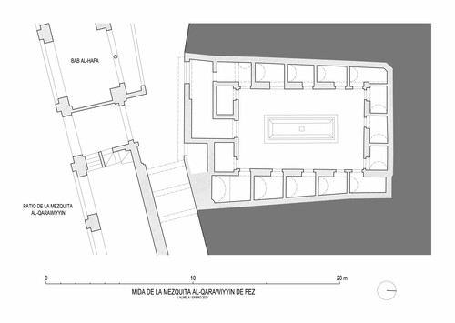 Planta de la Mida de la mezquita al-Qarawiyyin de Fez