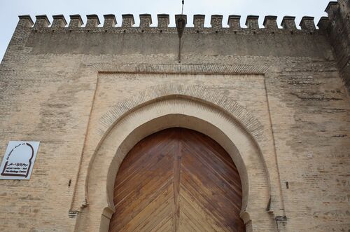 Detalle del arco exterior de la Bāb al-Maḥrūq de Fez
