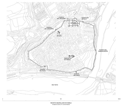 Planta del recinto urbano de Niebla