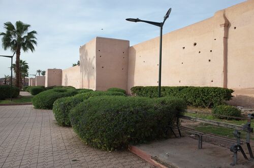 Muralla del frente occidental del recinto urbano de Marrakech