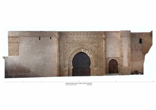 Ortoimagen de la cara interna de la Bab al-Kebir de la qasba de Rabat