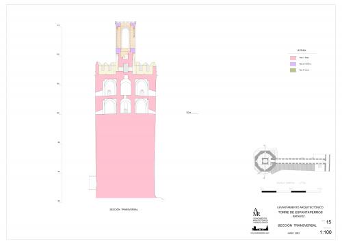 Seccion transversal de la torre de Espantaperros