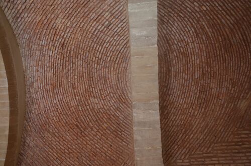 Detalle del aparejo de la bóveda de la sala alta de la Bab al-Had