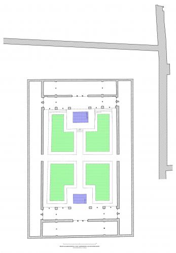 Planta hipotética del Patio de Contratación en época almohade