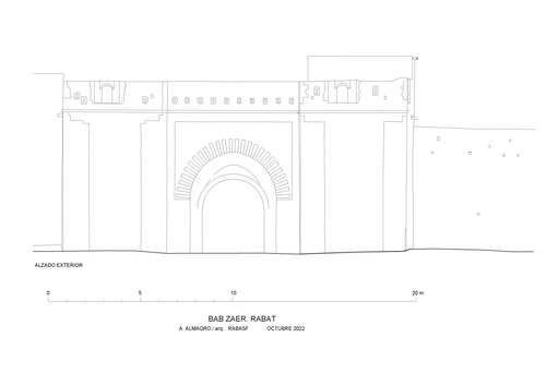 Alzado exterior de Bab Zaer