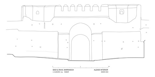 Alzado interior de la Bab al-Raha de Marrakech