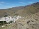 Vista aérea del extremo sur del recinto de la alcazaba de Velefique desde el sureste  