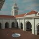Vista virtual del patio y el alminar de la mezquita almohade de la Qasba de Marrakech